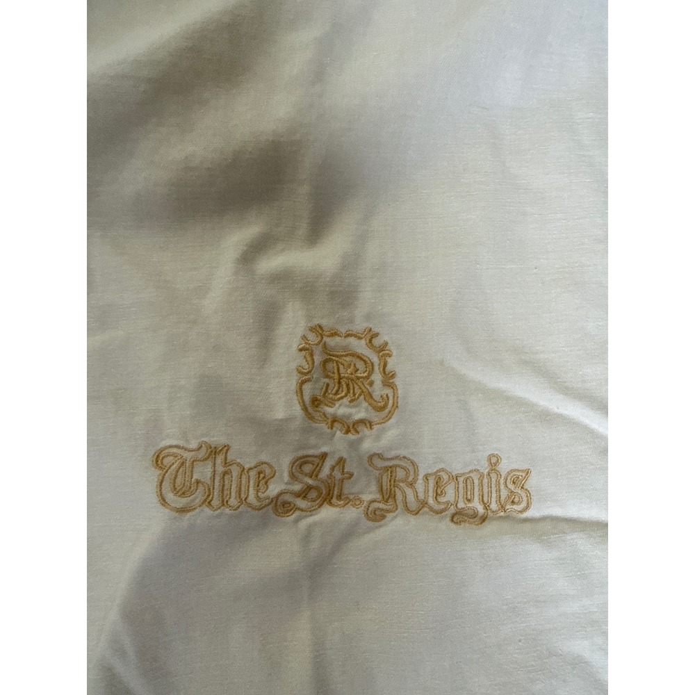 The St. Regis Hotels & Resorts Cream Cotton Drawstring Laundry Storage Bag Gold